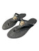 Versace Shoe Size 39 Black Rubber Thong Gold Emblem Flat Shoes Black / 39