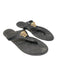 Versace Shoe Size 39 Black Rubber Thong Gold Emblem Flat Shoes Black / 39