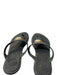 Versace Shoe Size 39 Black Rubber Thong Gold Emblem Flat Shoes Black / 39