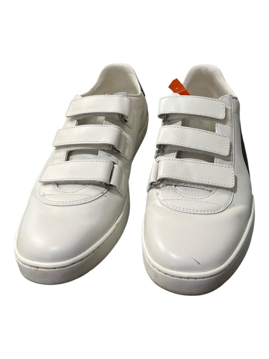 Gucci Shoe Size 39 White Leather Velcro Strap Round Toe Double G's Sneaker Shoes White / 39