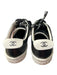 Chanel Shoe Size 39 Black Leather Round Toe Low Top Lace Up Sneaker Shoes Black / 39