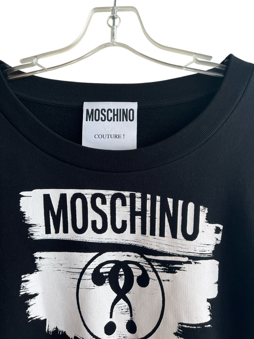 Moschino Milano Couture Size Est Small Black & White Cotton Long Sleeve Top Black & White / Est Small