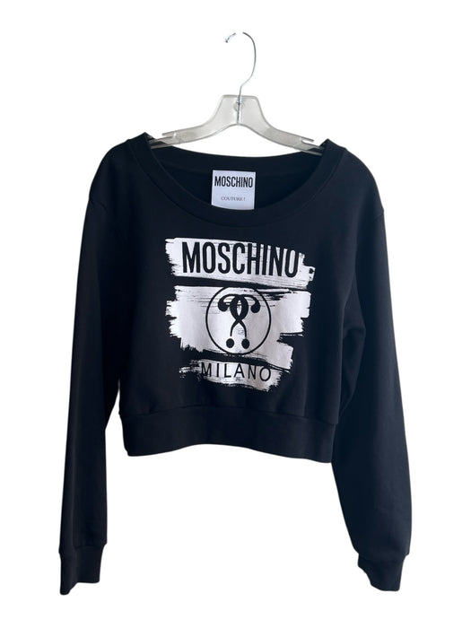 Moschino Milano Couture Size Est Small Black & White Cotton Long Sleeve Top Black & White / Est Small