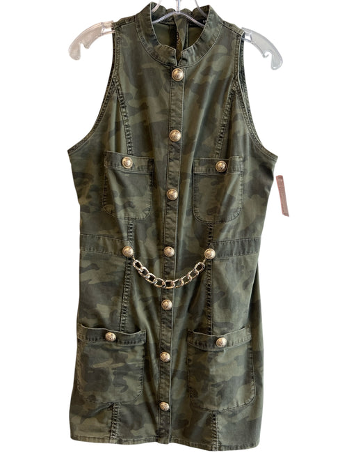 Balmain Size Est Small Army Fatigue Green No Fabric Tag Sleeveless Dress Army Fatigue Green / Est Small