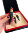 Christian Louboutin Black, Silver & Gold Chain Gunmetal Hardware make up Black, Silver & Gold