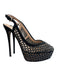 Valentino Garavani Shoe Size 37 Black Rhinestone Mesh Platform Sling back Shoes Black / 37