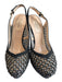 Valentino Garavani Shoe Size 37 Black Rhinestone Mesh Platform Sling back Shoes Black / 37