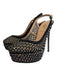 Valentino Garavani Shoe Size 37 Black Rhinestone Mesh Platform Sling back Shoes Black / 37