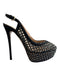 Valentino Garavani Shoe Size 37 Black Rhinestone Mesh Platform Sling back Shoes Black / 37