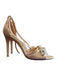 Badgley Mischka Shoe Size 8.5 Blush Satin Rhinestone Ankle Buckle Open Toe Shoes Blush / 8.5