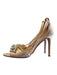 Badgley Mischka Shoe Size 8.5 Blush Satin Rhinestone Ankle Buckle Open Toe Shoes Blush / 8.5