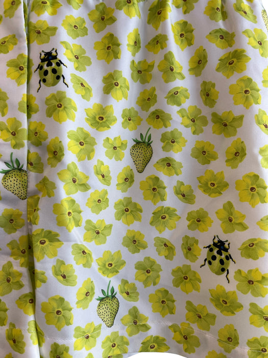 Versace Size 44 Yellow & Green Flowers Ladybug Button Fly Side Pocket Shorts Yellow & Green / 44