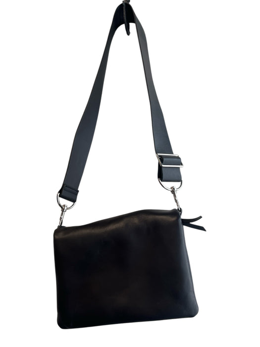 & Other Stories Black Leather Shoulder & Crossbody Flap Magnetic Close Bag Black / Small