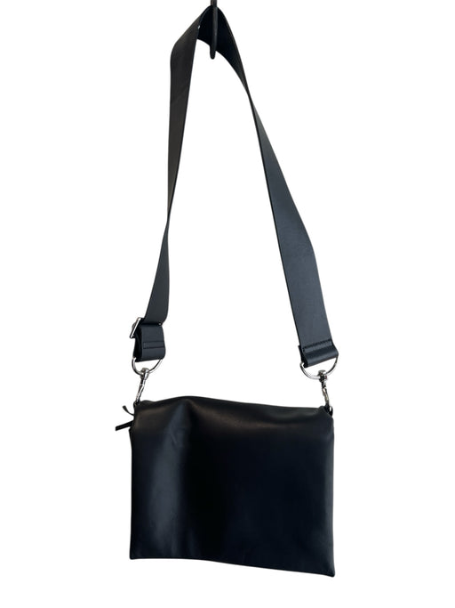 & Other Stories Black Leather Shoulder & Crossbody Flap Magnetic Close Bag Black / Small