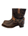 Bed Stu Shoe Size 9 Brown & Tan Leather Square Toe Side Zip above ankle Boots Brown & Tan / 9