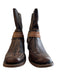Bed Stu Shoe Size 9 Brown & Tan Leather Square Toe Side Zip above ankle Boots Brown & Tan / 9