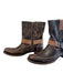 Bed Stu Shoe Size 9 Brown & Tan Leather Square Toe Side Zip above ankle Boots Brown & Tan / 9