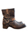 Bed Stu Shoe Size 9 Brown & Tan Leather Square Toe Side Zip above ankle Boots Brown & Tan / 9