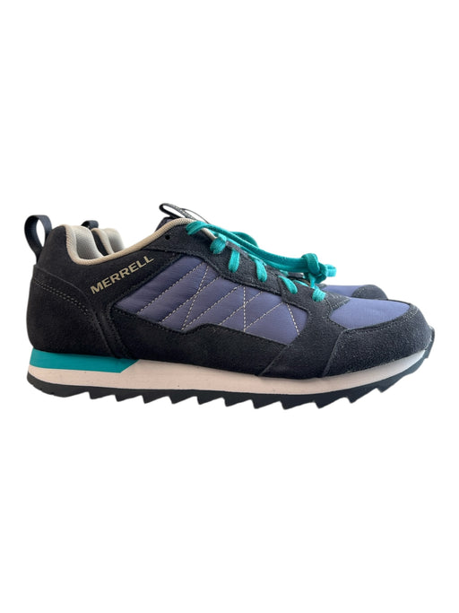 Merrell Shoe Size 9.5 Black & Purple Suede Fabric Low Top Lace Up Sneaker Shoes Black & Purple / 9.5