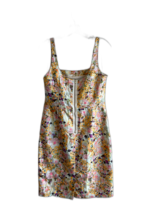 Leifsdottir Size 12 Yellow, Green & Multi Polyester & Nylon Square Neck Dress Yellow, Green & Multi / 12