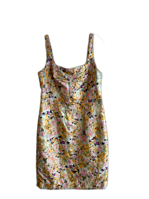 Leifsdottir Size 12 Yellow, Green & Multi Polyester & Nylon Square Neck Dress Yellow, Green & Multi / 12