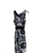 Desigual Size 42 Black & White Cotton Scoop Neck Sleeveless Velvet Belt Dress Black & White / 42