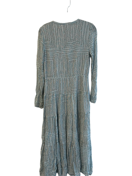 Sundance Size 6 Teal Green & Multi Silk All Over Print Round Neck Dress Teal Green & Multi / 6