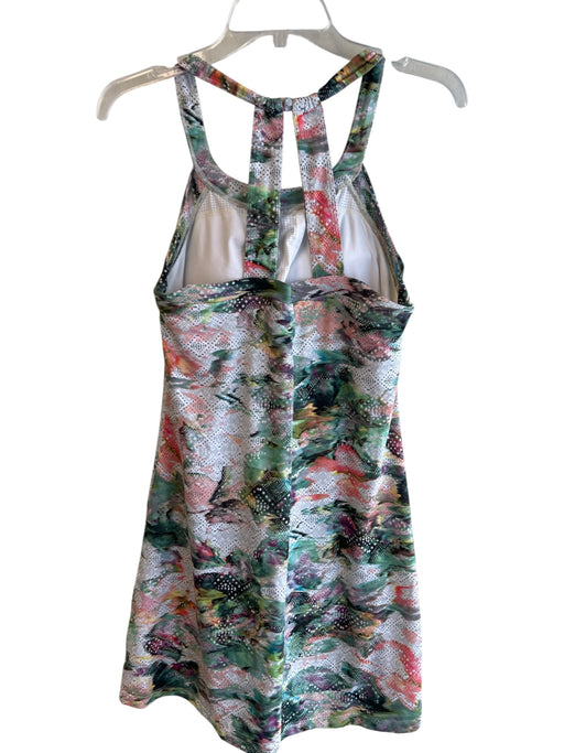 Prana Size M Green & Multi Polyester Blend Round Neck Sleeveless Racerback Dress Green & Multi / M