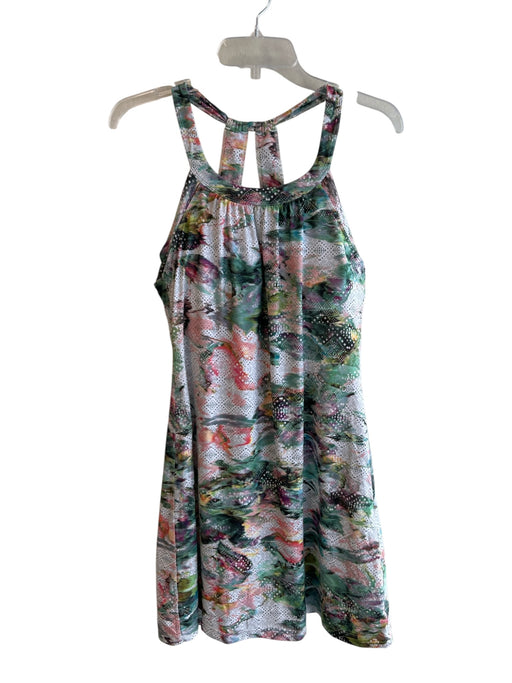 Prana Size M Green & Multi Polyester Blend Round Neck Sleeveless Racerback Dress Green & Multi / M