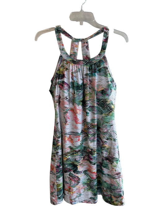 Prana Size M Green & Multi Polyester Blend Round Neck Sleeveless Racerback Dress Green & Multi / M