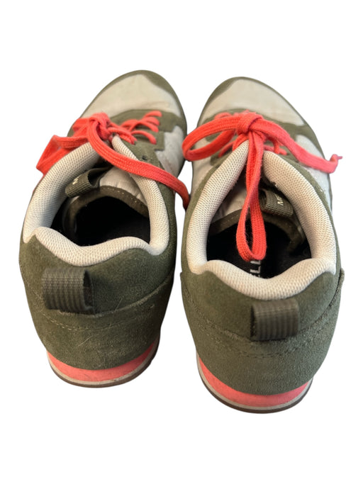 Merrell Shoe Size 9.5 Green & Coral Leather Lace Up Sneaker Slip On Sneakers Green & Coral / 9.5
