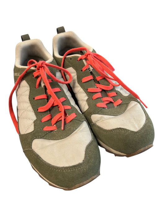 Merrell Shoe Size 9.5 Green & Coral Leather Lace Up Sneaker Slip On Sneakers Green & Coral / 9.5