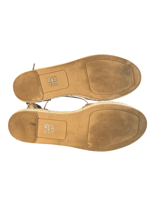 Eileen Fisher Shoe Size 9 Copper Leather & Cork Back Zip Slip On Shoes Copper / 9