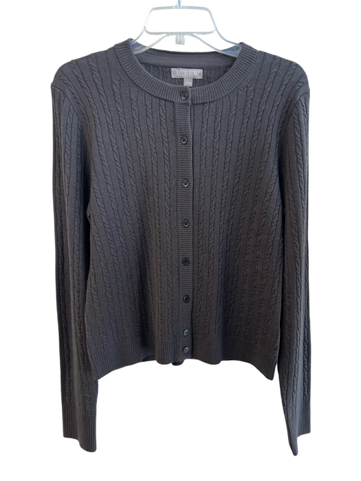 J.Crew Size L Brown Merino Wool Cardigan Button Up Long Sleeve Sweater Brown / L