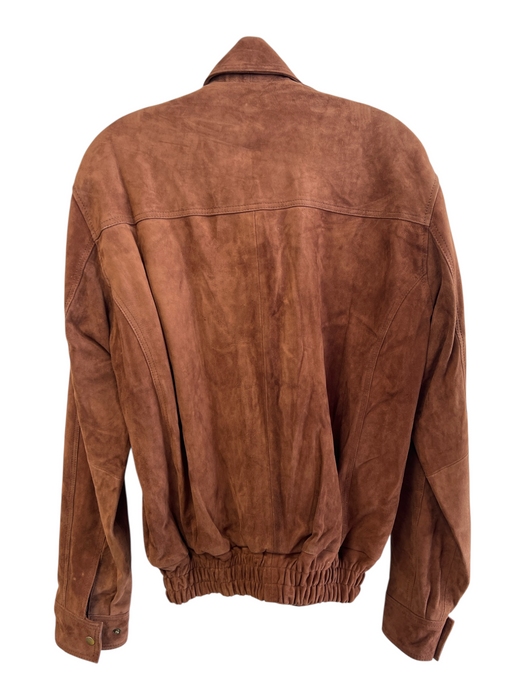 Horns out. Threads on. Size 12 Brown Suede Collared Zip Up Elastic bottom Jacket Brown / 12
