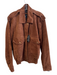 Horns out. Threads on. Size 12 Brown Suede Collared Zip Up Elastic bottom Jacket Brown / 12