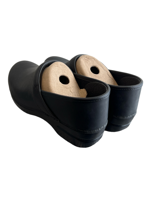 Dansko Shoe Size 40 Black Leather Slip On Clog Low Heel Shoes Black / 40