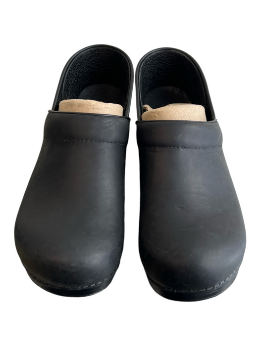 Dansko Shoe Size 40 Black Leather Slip On Clog Low Heel Shoes Black / 40