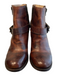 Freebird by Steven Shoe Size 10 Brown Leather Round Toe double zip Booties Brown / 10