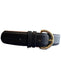Coach Black Leather Brass Buckle solid color Belts Black / 30/75