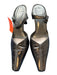 Stuart Weitzman Shoe Size 9.5 Black Leather Heel Buckle Stitching Detail Mules Black / 9.5