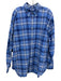 Ralph Lauren Size XLT Blue & White Cotton Plaid Button Up Long Sleeve Shirt Blue & White / XLT