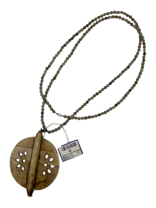 Gray Resin Chain Link Chunky Long Necklace Gray