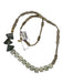 David Aubrey gray & green Stone Beads Square Beads Rectangle Beads Necklace gray & green