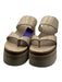 NakedFeet Shoe Size 8 Tan & beige Flip Flop Double Strap Platform Sandals Tan & beige / 8