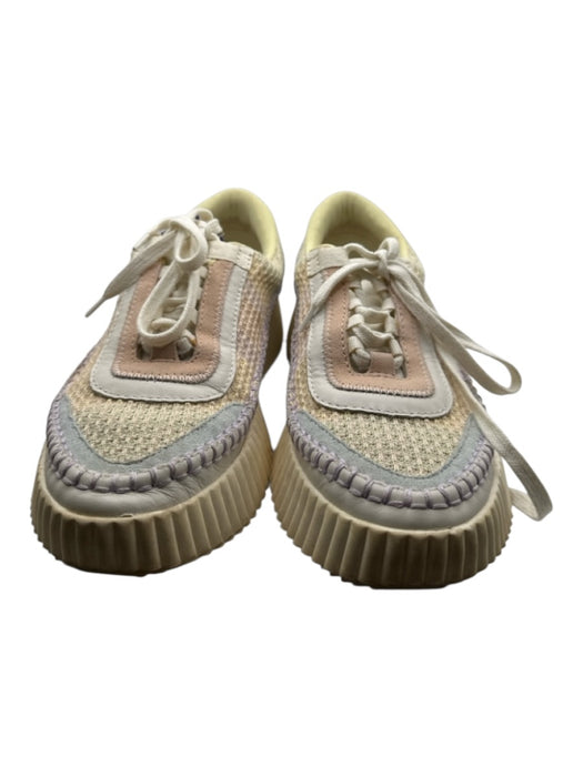 Dolce Vita Shoe Size 8.5 Multi Knit Rainbow Chunky Sole Lace Up Sneakers Multi / 8.5
