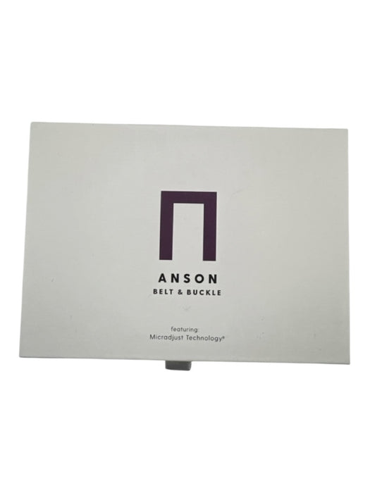 Anson New In Box Black Leather Metal Men's Belt Black