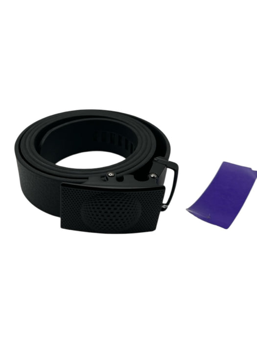 Anson New In Box Black Leather Metal Men's Belt Black