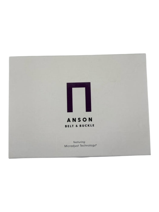 Anson New In Box black & gold Leather Metal Men's Belt black & gold