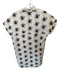 Brooke Wright Size L Brown & White Cotton & Linen Kimono Short Sleeve Midi Dress Brown & White / L